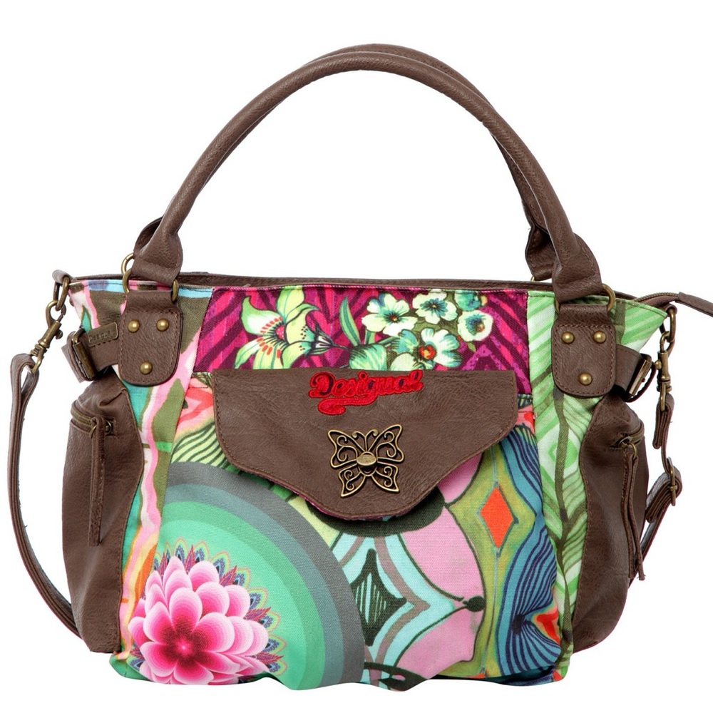 79. Desigual Floral Butterfly Purse With Two Types Of Straps
